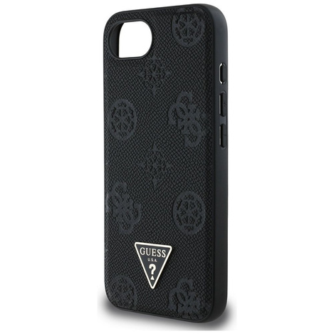 GUESS futerał do IPHONE 16e (SE 4 2025) kompatybilny z MagSafe GUHMPSE4PGBTMK (Grained PU Hot Stamp Peony Triangle Logo) czarny