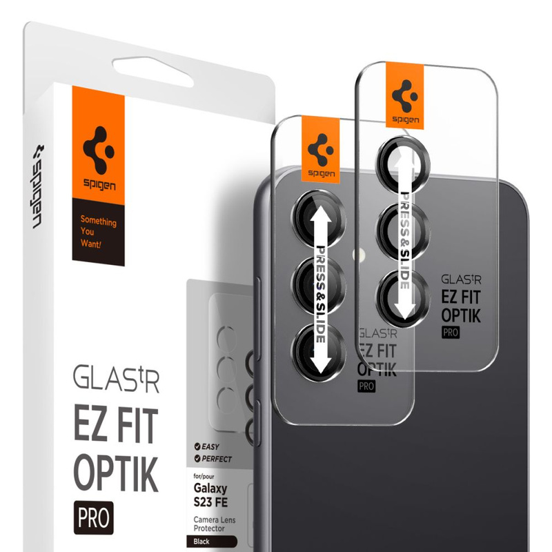 KAMERAABDECKUNG Spigen OPTIK.TR „EZ FIT“ KAMERASCHUTZ 2ER-PACK GALAXY S23 FE SCHWARZ