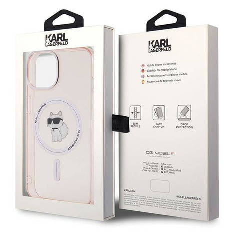 Karl Lagerfeld nakładka do iPhone 15 6,1" KLHMP15SHFCCNOP różowe HC Magsafe IML C