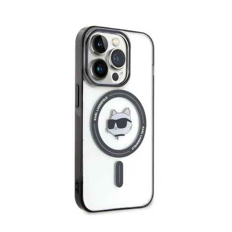Karl Lagerfeld IML Choupette's Head MagSafe-Hülle für iPhone 15 Pro – transparent