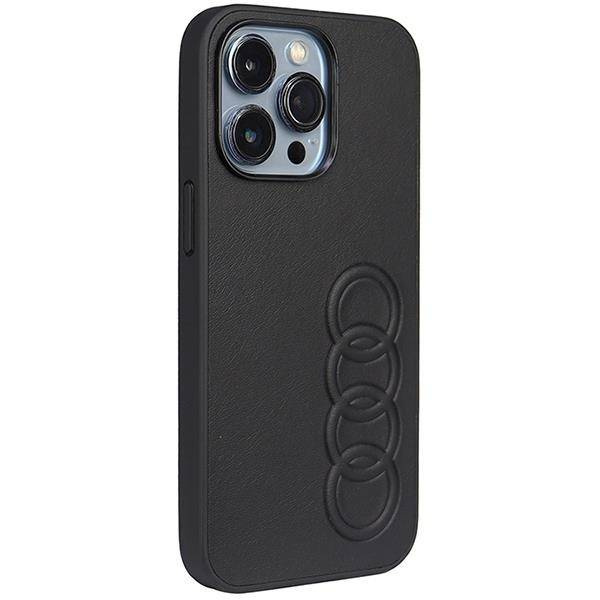 Audi Kunstleder iPhone 13 Pro / 13 6,1" schwarz/schwarz Hardcase AU-TPUPCIP13P-TT/D1-BK