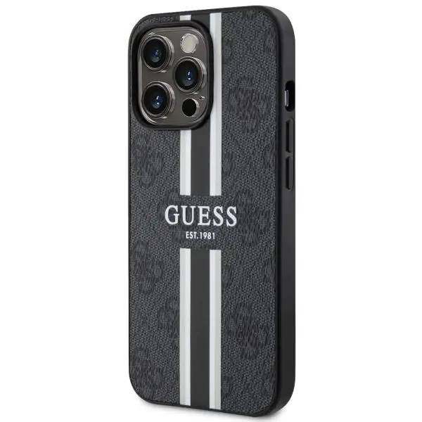 Guess GUHMP13XP4RPSK iPhone 13 Pro Max 6.7&quot; black/black hardcase 4G Printed Stripes MagSafe