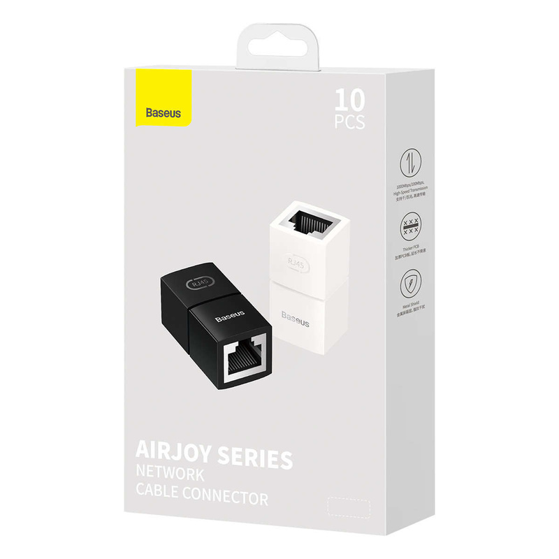 Netzwerkkoppler Ethernet RJ-45-Kabelstecker Baseus AirJoy Serie 10 Stück - weiß