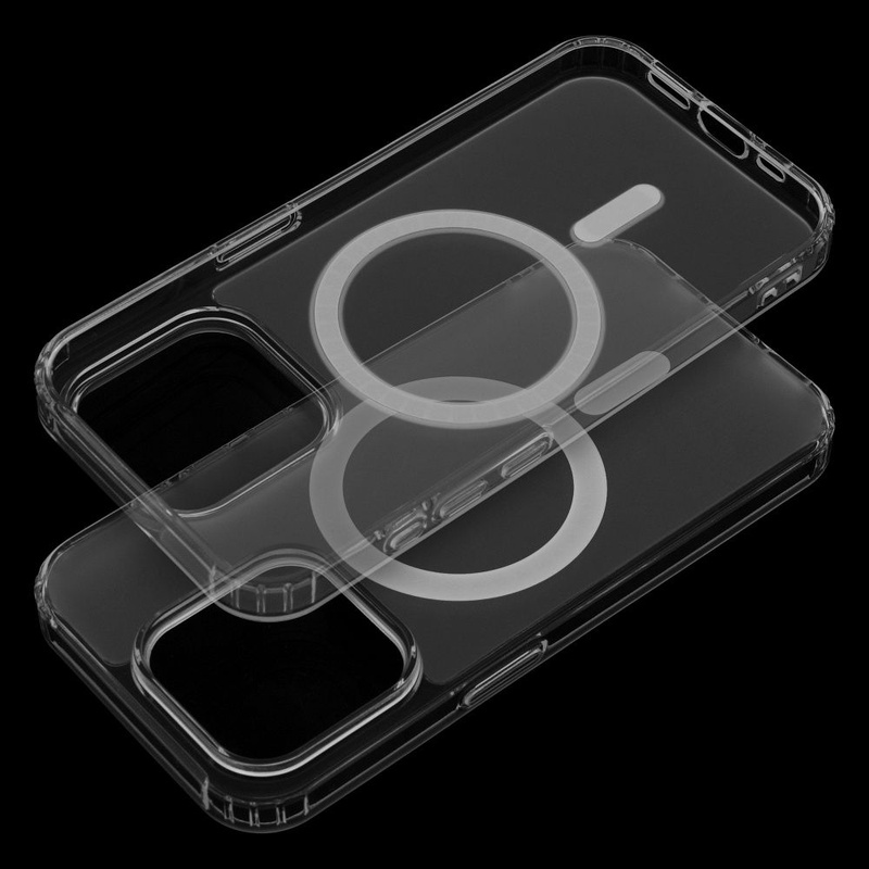 Futerał FROST MAG COVER kompatybilny z MagSafe do IPHONE 15 Pro transparentny