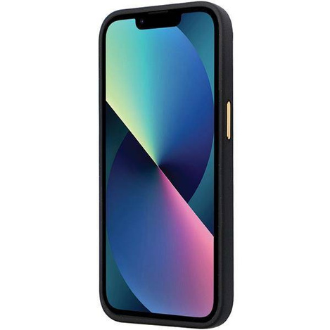 Guess nakładka do iPhone 13 Pro 6,1" GUHCP13LM4DGPK czarna HC Silicone Logo Strass 4G