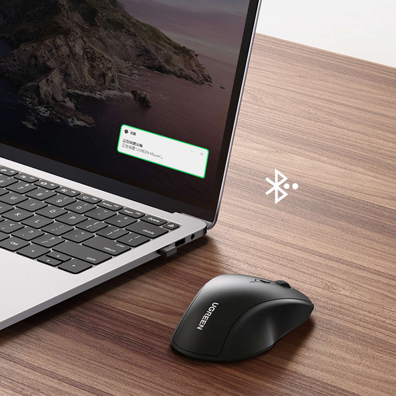 Ugreen ergonomische kabellose Computermaus schwarz (MU101)