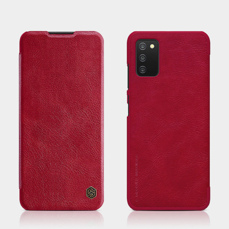 Nillkin Qin skórzana kabura etui Samsung Galaxy A03s czarny