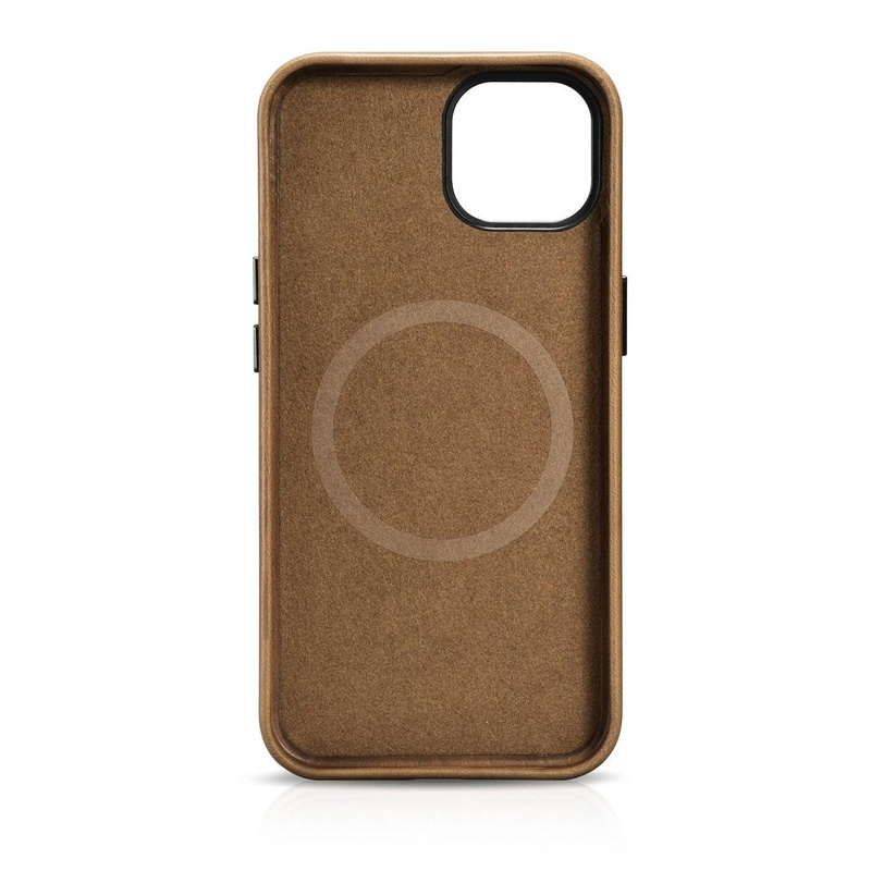 iCarer Oil Wax Premium Leather Case iPhone 14 Magnetic Leather Case with MagSafe Brown (WMI14220701-TN)