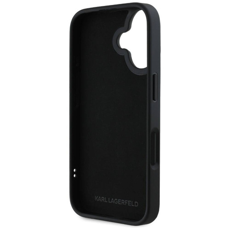 Etui IPHONE 16 Karl Lagerfeld HC 3D Rubber Double Heads czarne