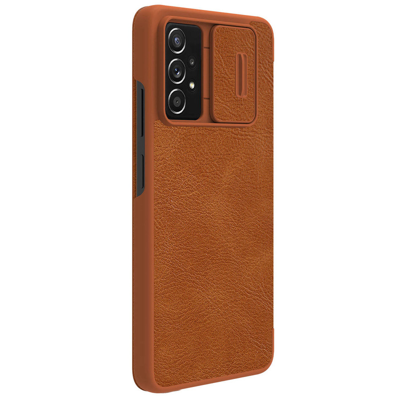 Nillkin Qin Lederholster für Samsung Galaxy A73 braun