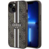 Guess GUHMP14MP4RPSW iPhone 14 Plus 6.7" brown/brown hardcase 4G Printed Stripes MagSafe