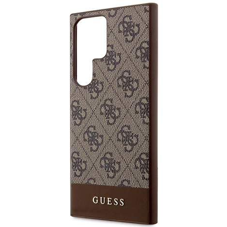 Oryginalne Etui GUESS Hardcase GUHCS24LG4GLBR do SAMSUNG S24 Ultra (4G Bottom Stripe / brązowy)