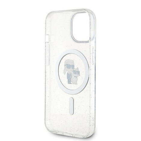 Karl Lagerfeld nakładka do iPhone 15 Plus 6,7" KLHMP15MHGKCNOT transparentna HC Magsafe IML KC Glitter