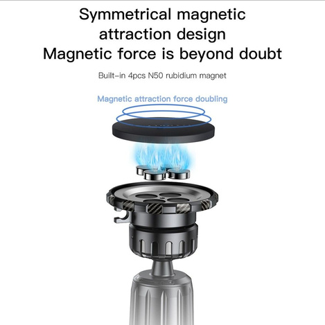 FORCELL F-Grip MagElite uchwyt samochodowy do kratki wlotu magnetyczny czarny