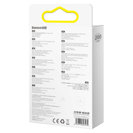 Baseus Dynamic Series kabel USB - USB Typ C 100W 2m niebieski (CALD000703)
