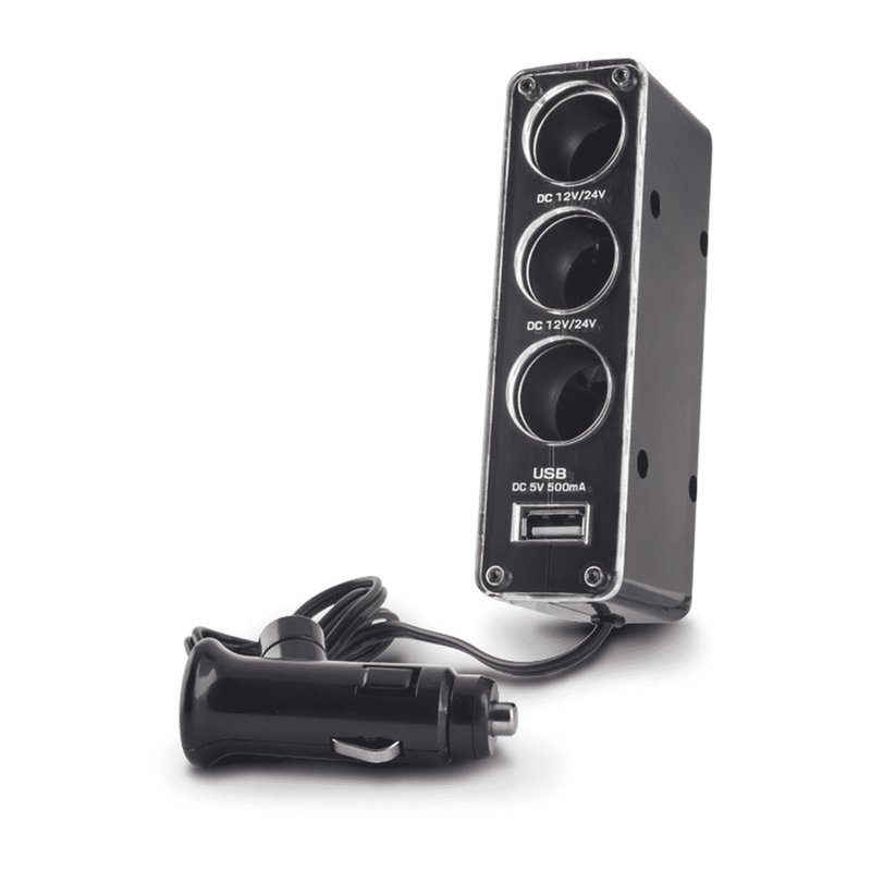 Rozdzielacz gniazda Ładowarka samochodowa FOREVER 3w1 USB CSS-03