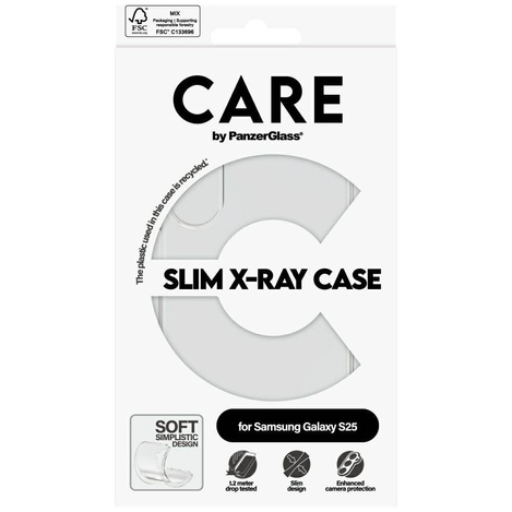 Etui CARE by PanzerGlass Fashion X-Ray do Samsung Galaxy S25 - przezroczysty