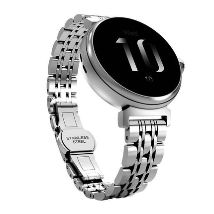 HIFUTURE smartwatch metalowy z funkcją rozmowy AURA (IP68) srebrny