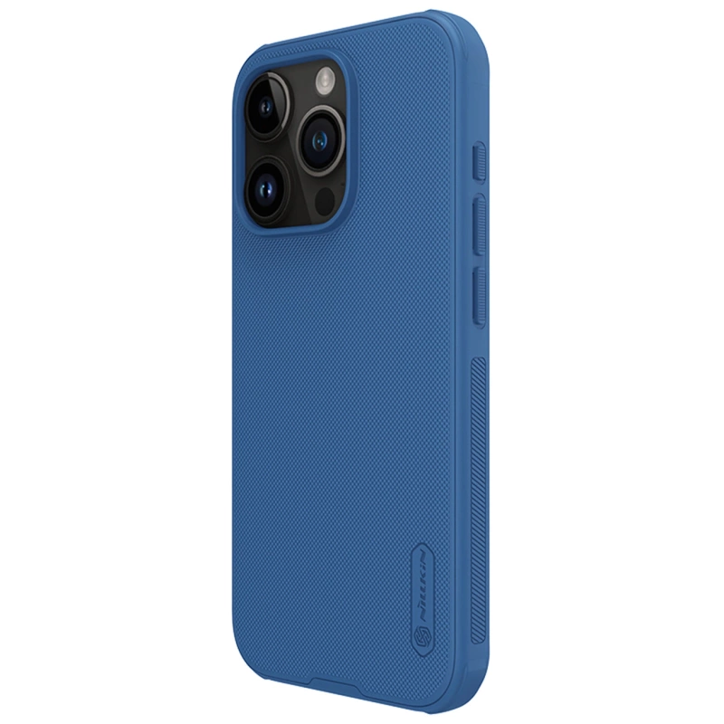 Nillkin Super Frosted Shield Pro reinforced case for iPhone 15 Pro - blue
