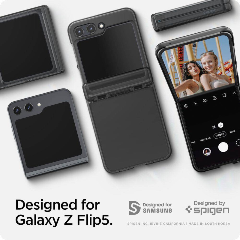 Spigen Thin Fit Pro Hülle für Samsung Galaxy Z Flip 5 – Grau