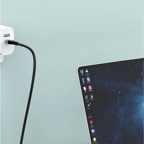 Dudao kabel USB Typ C - Lightning szybkie ładowanie PD 20W czarny (L7MaxL)