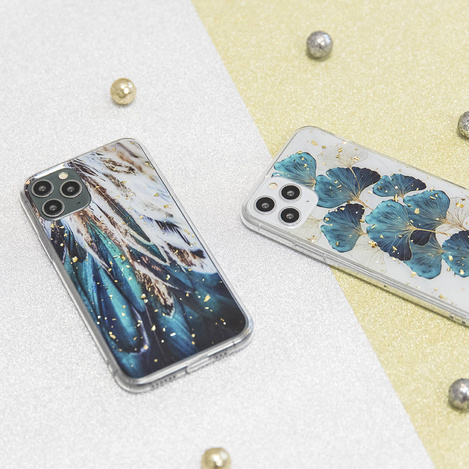 Nakładka Gold Glam do Samsung Galaxy A14 4G listki