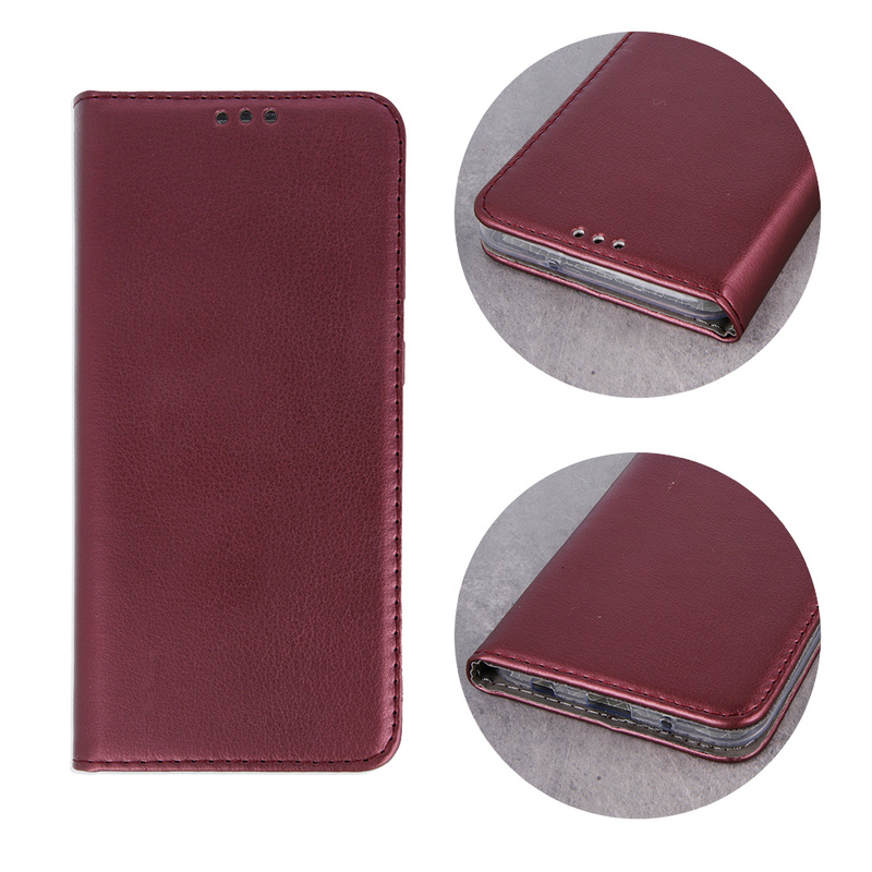 Etui Smart Magnetic do Xiaomi Redmi Note 13 Pro 5G (global) burgundowe
