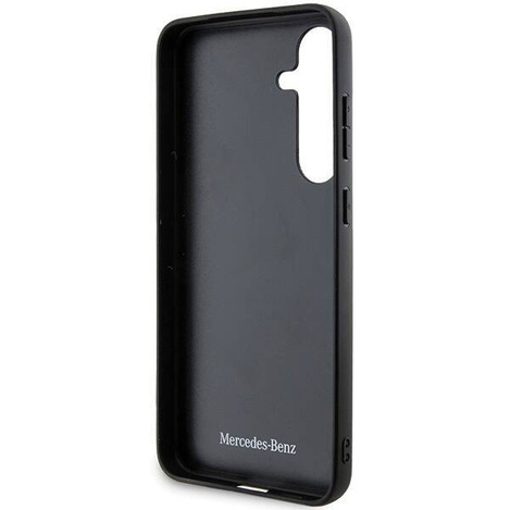 Oryginalne Etui MERCEDES hardcase Leather Curved Stitches MEHCS24S23RBCSK do Samsung Galaxy S24 Czarny