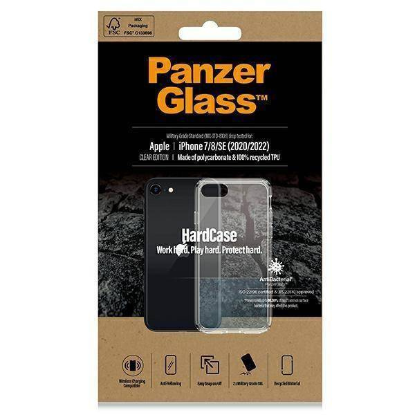 Etui IPHONE SE 2022 / SE 2020 / 7 / 8 PanzerGlass HardCase Antibacterial Military (0377) Grade Clear transparentne