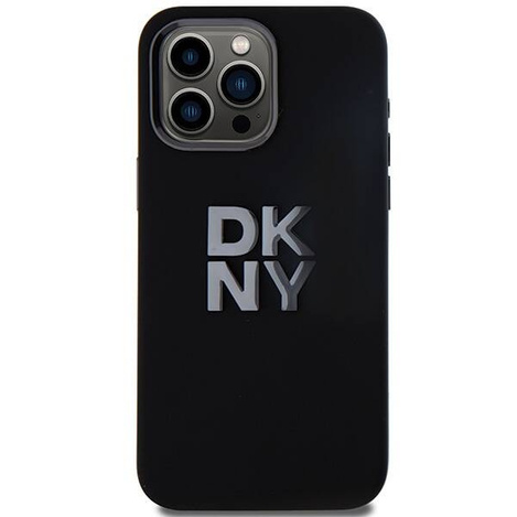 Etui DKNY Liquid Silicone Metal Logo na iPhone 15 Pro - czarne
