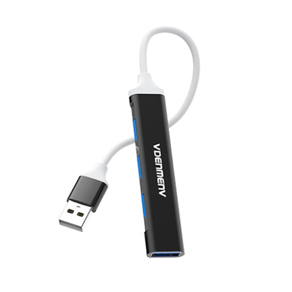 HUB USB  4XUSB DENMEN CZARNY ALUMINIUM DU17