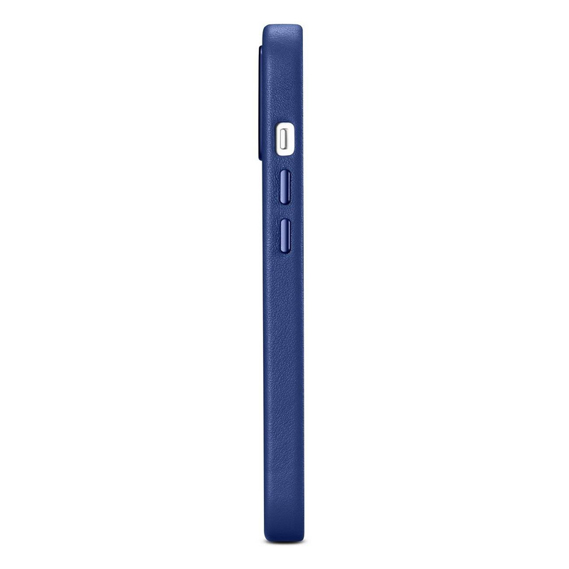 iCarer Case Leather genuine leather case for iPhone 14 blau (WMI14220705-BU) (MagSafe compatible)