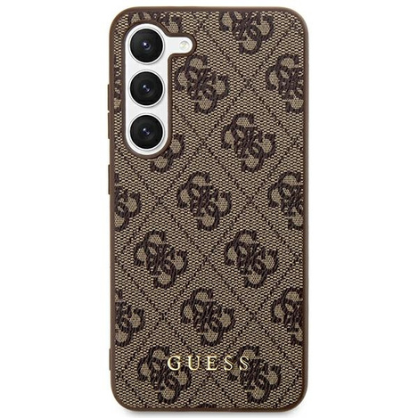 Guess 4G Metal Gold Logo case for Samsung Galaxy S24+ - brown