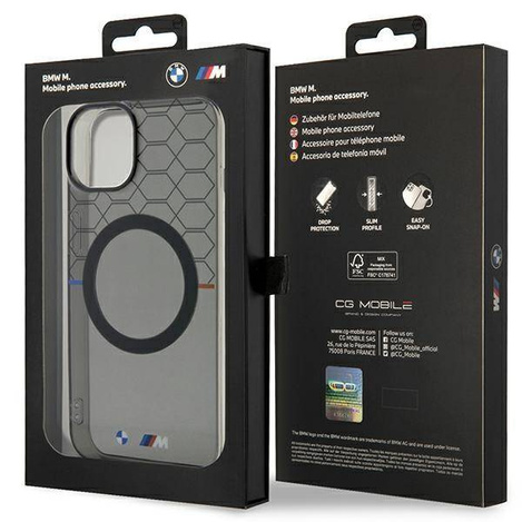 Case BMW BMHMP14SHGPK iPhone 14 6.1&quot; grey/grey Pattern MagSafe