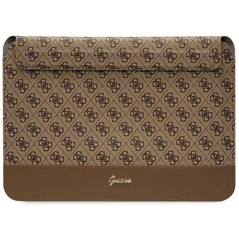 Guess Sleeve GUCS14PS4SGW 14" brązowy/ brown 4G Stripe Metal Logo