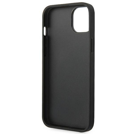 Original Handyhülle IPHONE 14 PLUS Karl Lagerfeld Hardcase Monogram Stripe (KLHCP14MPGKLSKW) braun