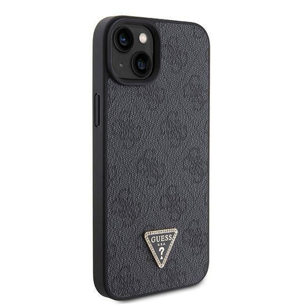 Original Handyhülle APPLE IPHONE 15 Guess Hardcase Crossbody 4G Metal Logo (GUHCP15SP4TDSCPK) schwarz