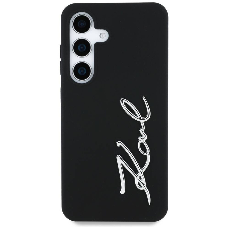 Karl Lagerfeld nakładka HC Silicone Sign Metal Logo do Samsung Galaxy S25 czarna