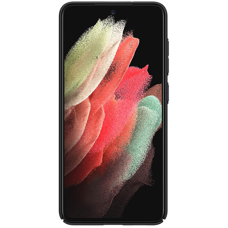 Nillkin Super Frosted Shield wzmocnione etui pokrowiec + podstawka Samsung Galaxy S21 FE czarny