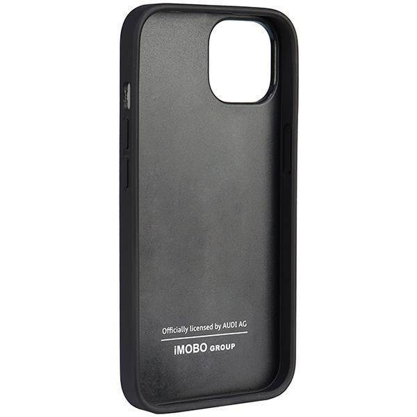 Audi Echtleder iPhone 14 6,1" schwarz/schwarz Hardcase AU-TPUPPCIP14-Q8/D1-BK