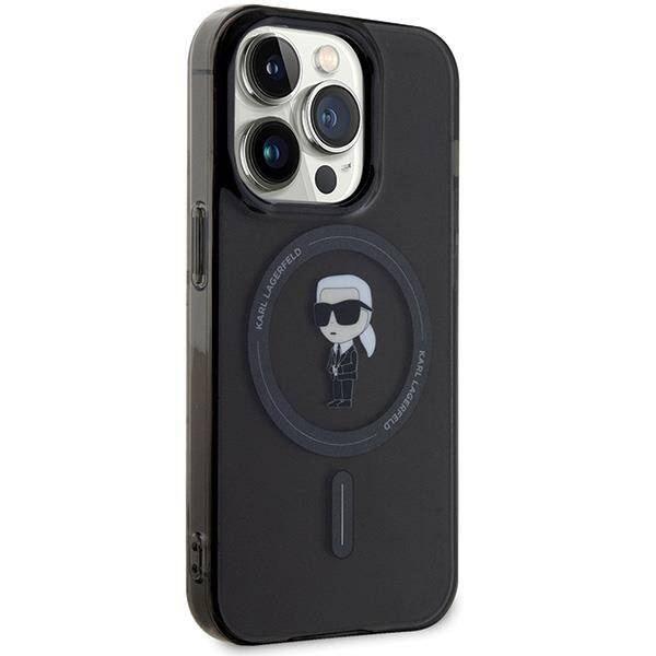 Karl Lagerfeld nakładka do iPhone 14 Pro Max 6,7&quot; KLHMP14XHFCKNOK czarna HC MAGSAFE IML IKONIK