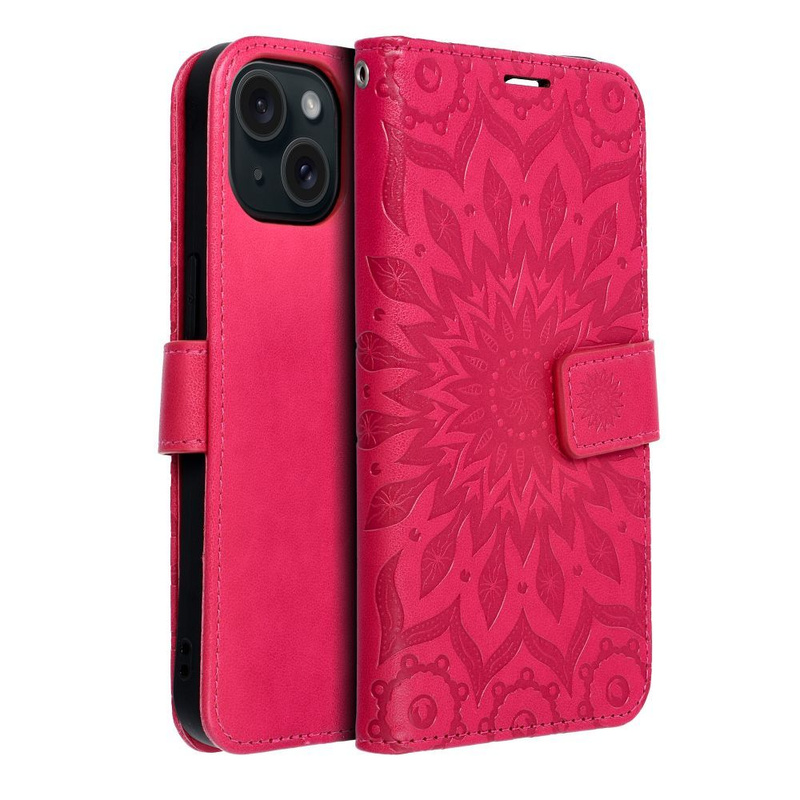 Kabura MEZZO Book do IPHONE 15 mandala magenta