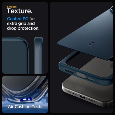Spigen Thin Fit, Metallschiefer – iPhone 15 Pro