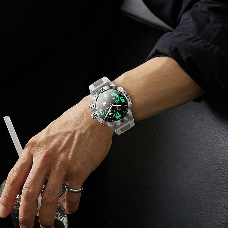 HOCO smartwatch / inteligentny zegarek Y20 smart sport (możliwość połączeń z zegarka) srebrny