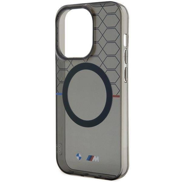 Case BMW BMHMP14XHGPK iPhone 14 Pro Max 6.7" grey/grey hardcase Pattern MagSafe