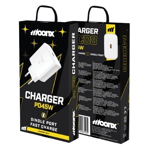 MOONX wall charger MC08 PD 45W 1xUSB-C White