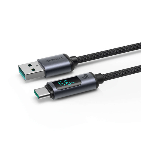USB C - USB A Kabel 66W 1,2m mit LED-Anzeige Joyroom S-AC066A16 - Schwarz