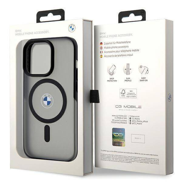 Etui BMW IML Signature MagSafe do iPhone 15 Pro - czarne