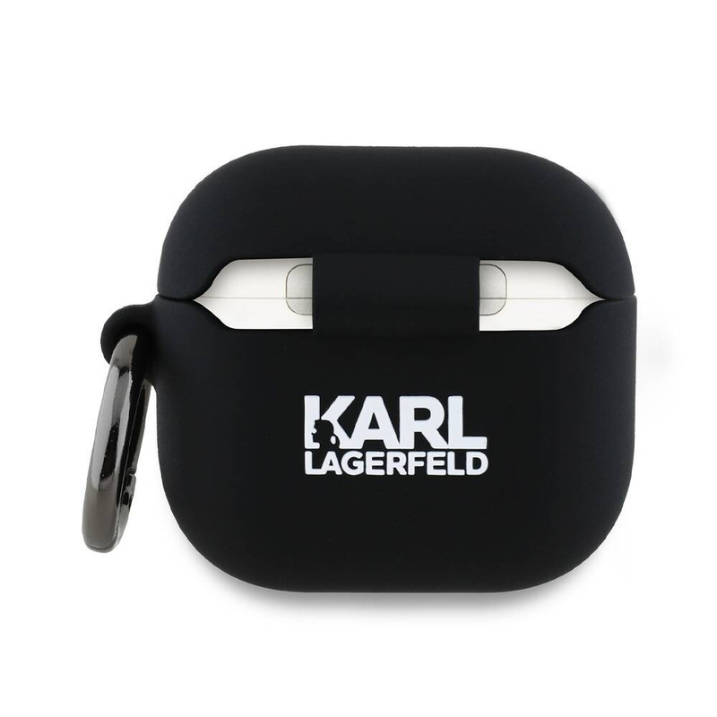 Etui do APPLE AIRPODS 4 Karl Lagerfeld Silicone Karl&Chaupette Head 3D (KLA4RUNKCHK) czarne