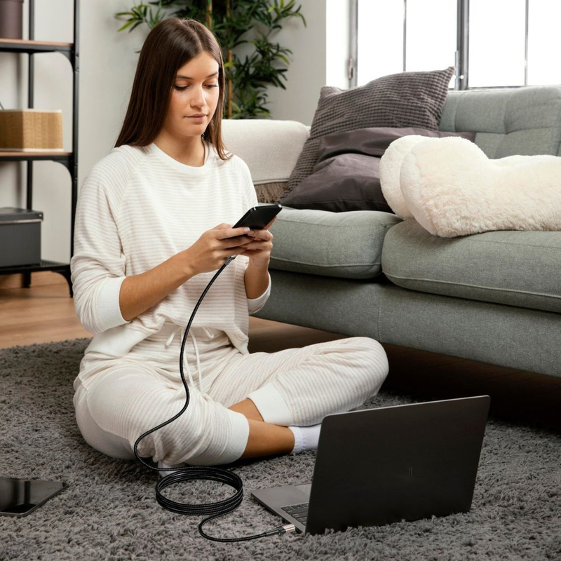 Kabel USB Typ - USB Typ C PD100W / 5A 1m Tech-Protect UltraBoost EVO tytanowy